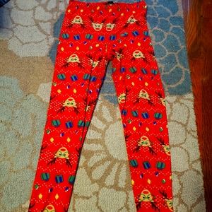Derek Heart Christmas Leggings Size L